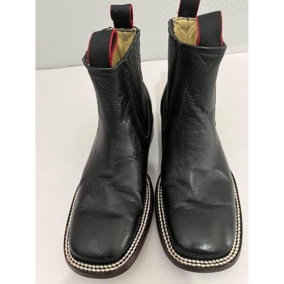 Herencia Kids Leather  Western Style Botties Boys Size 2.5 - Picture 6 of 10